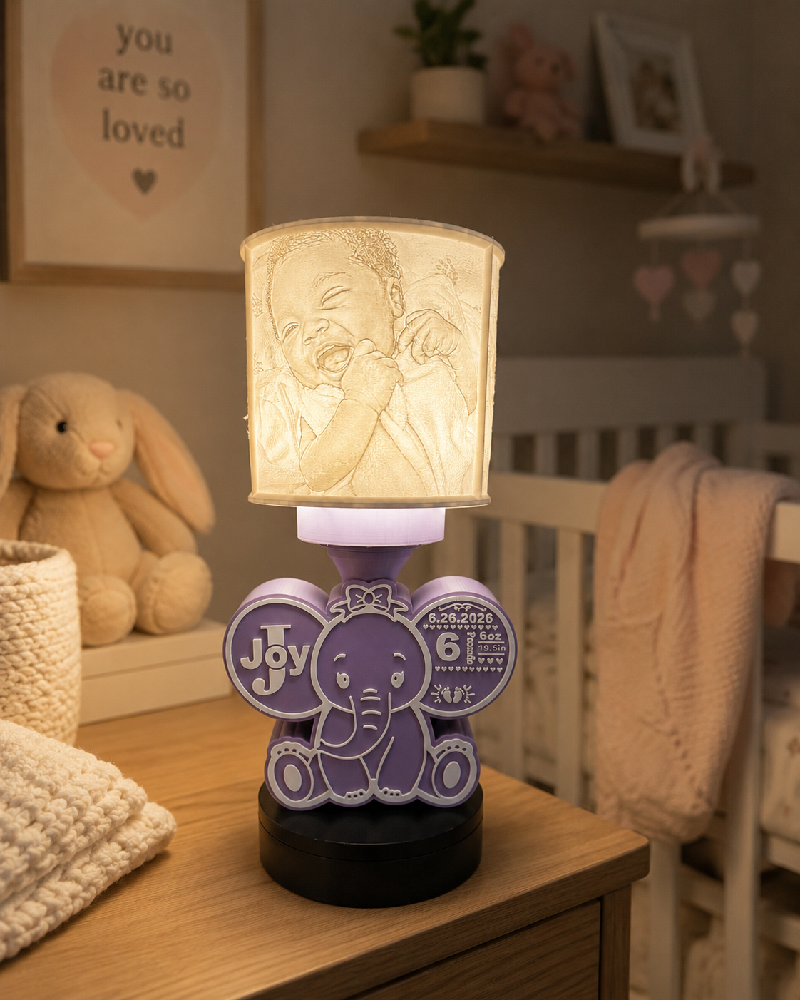 Custom Birth Announcement Lamps