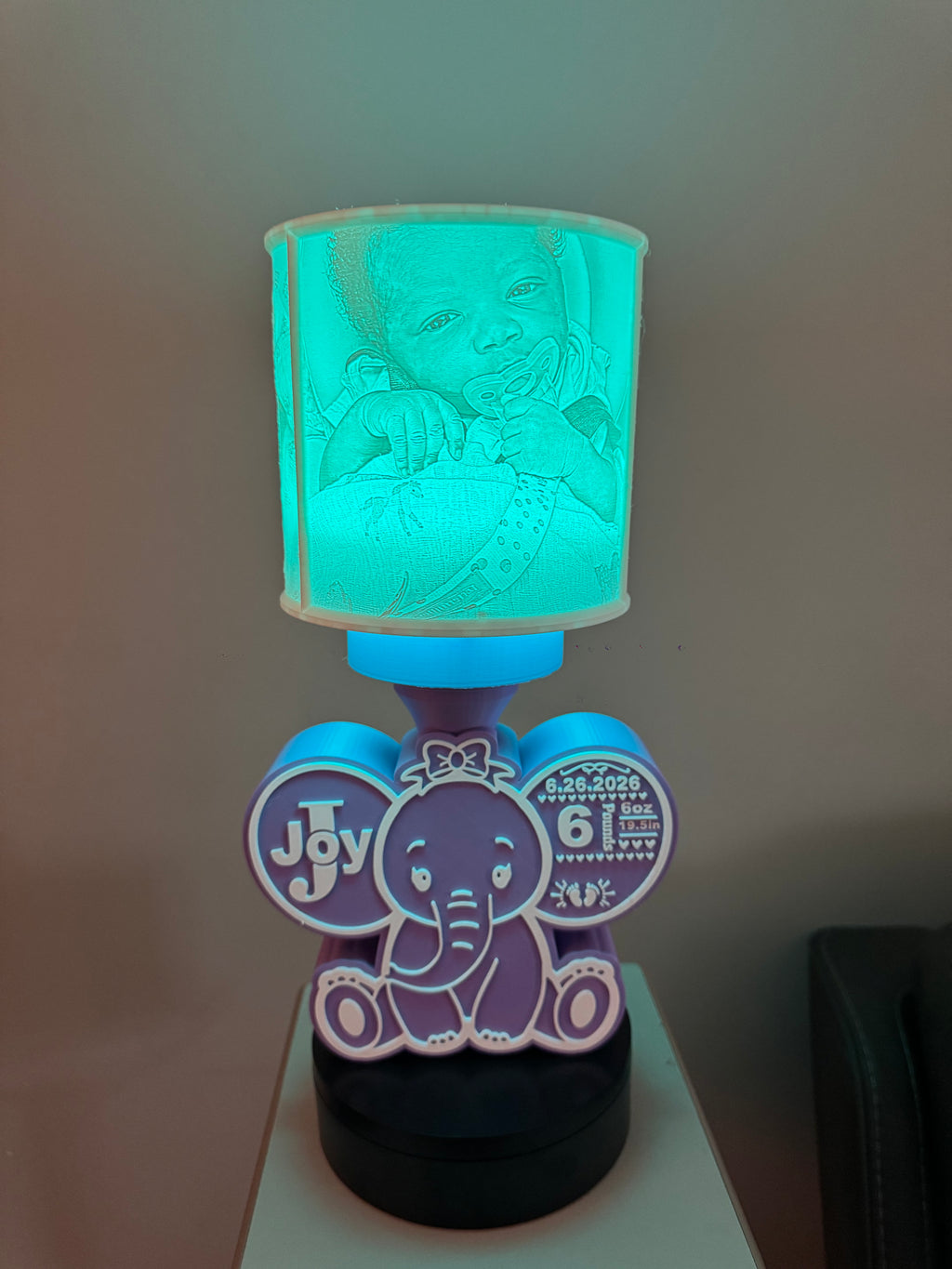 Custom Birth Announcement Lamps