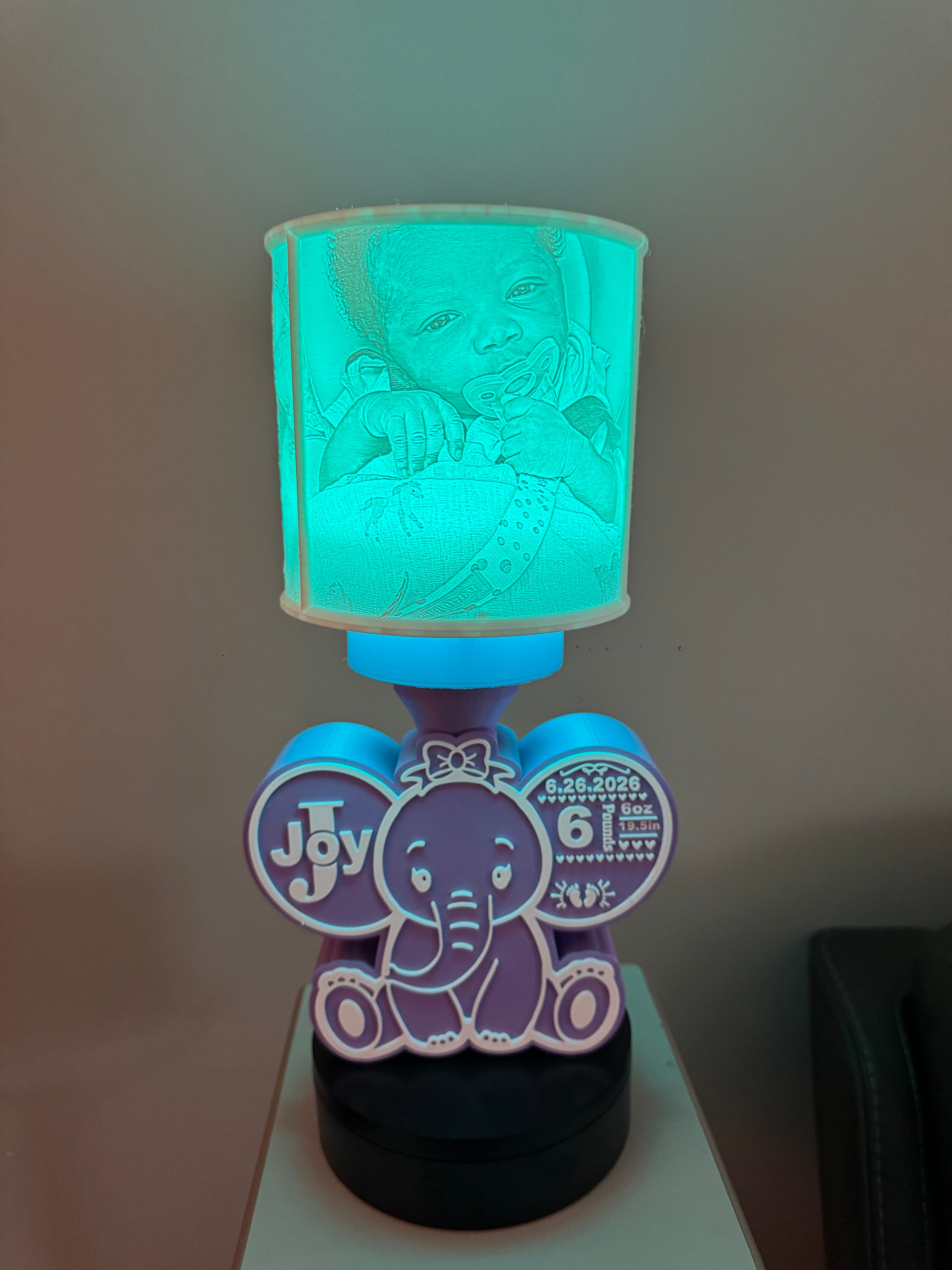 Custom Birth Announcement Lamps
